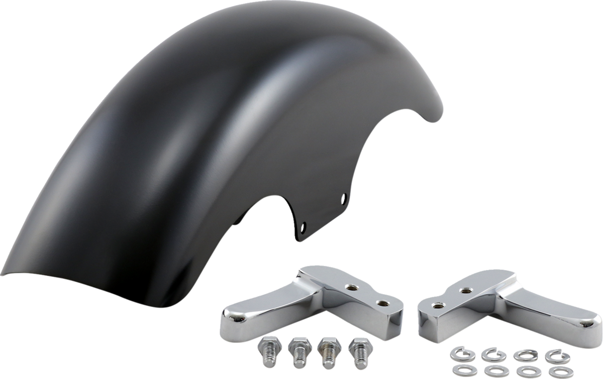 Klock Werks Top-Hat Front Fender - Black - 19" - HD Dyna/Softail