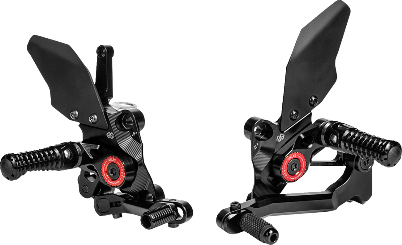 Gilles Tooling MUE2 Rearset - Black - Suzuki