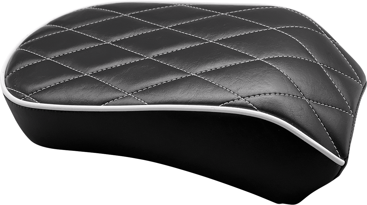 Le Pera Bare Bones Pillion Pad - White Diamond - Black - FLDE/FLHC '18-'23