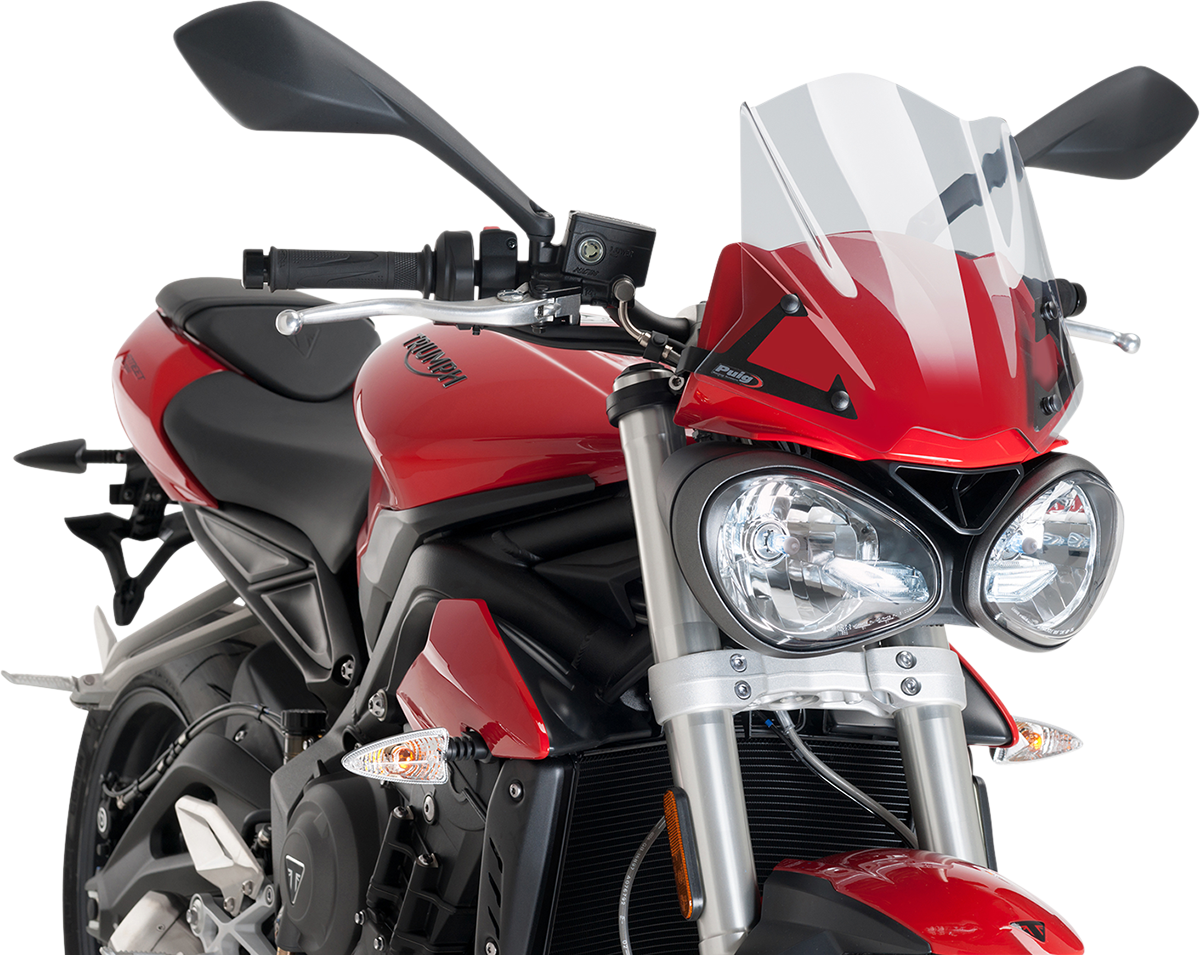 PUIG HI-Tech Parts New Generation Windscreen - 12-1/4" - Clear - Street Triple 765