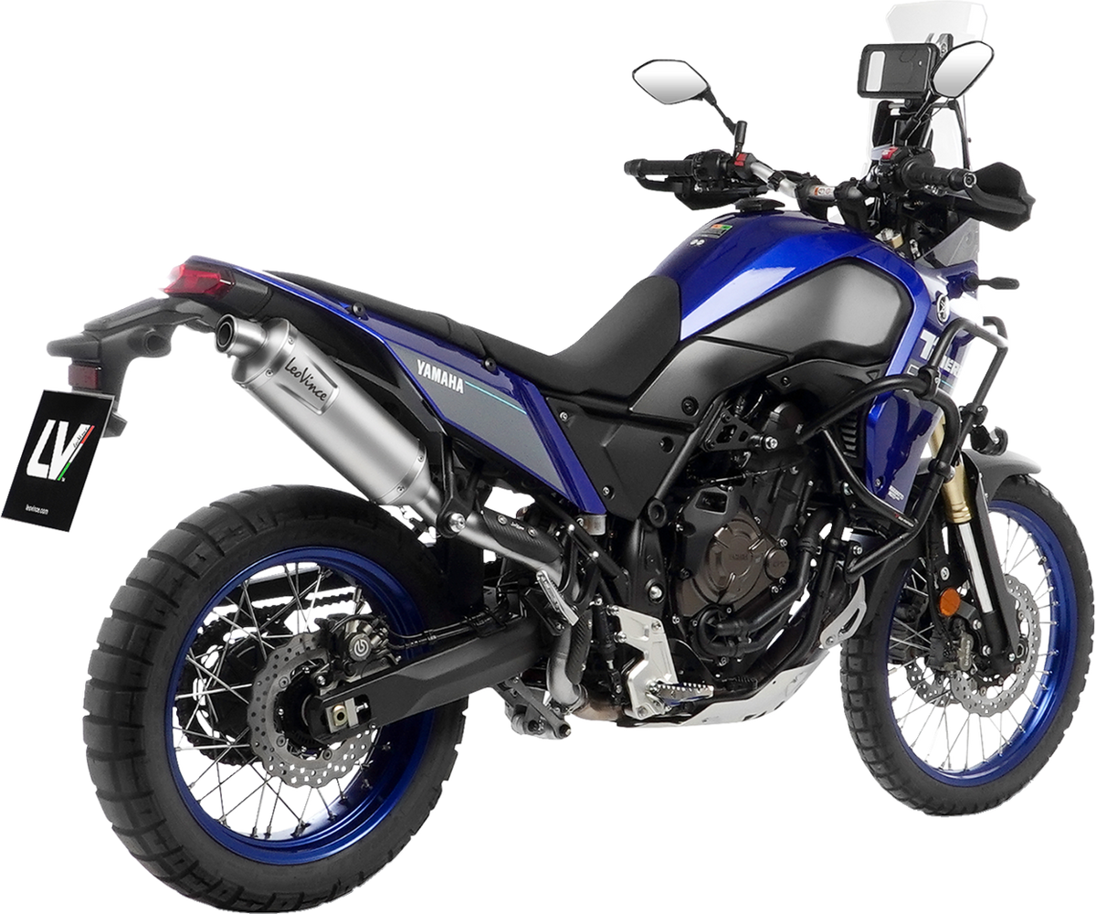 LeoVince LV One Evo Slip-On Muffler - Stainless Steel - High Mount - Yamaha Tenere 700