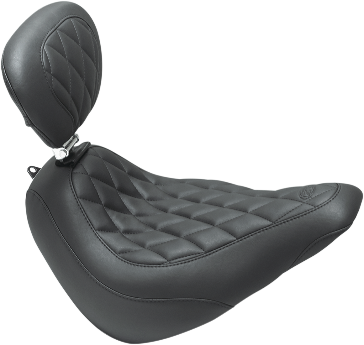 Mustang Wide Tripper™ Seat - With Driver's Backrest - Diamond Stitch
