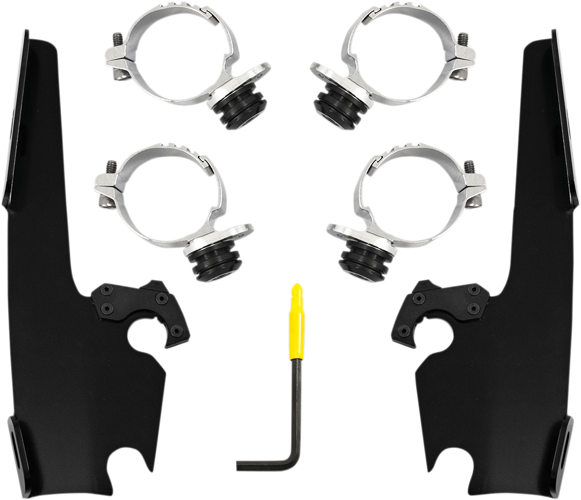 Memphis Shades Batwing - Mounting Kit - Black - FXLR