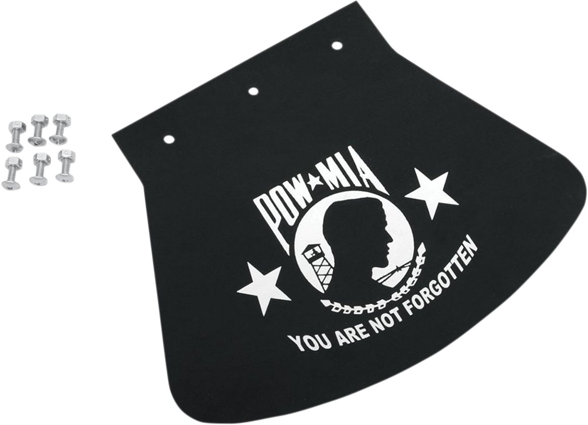 Drag Specialties Seats Mud Flap - POW-MIA - 10-1/2" W X 8" H