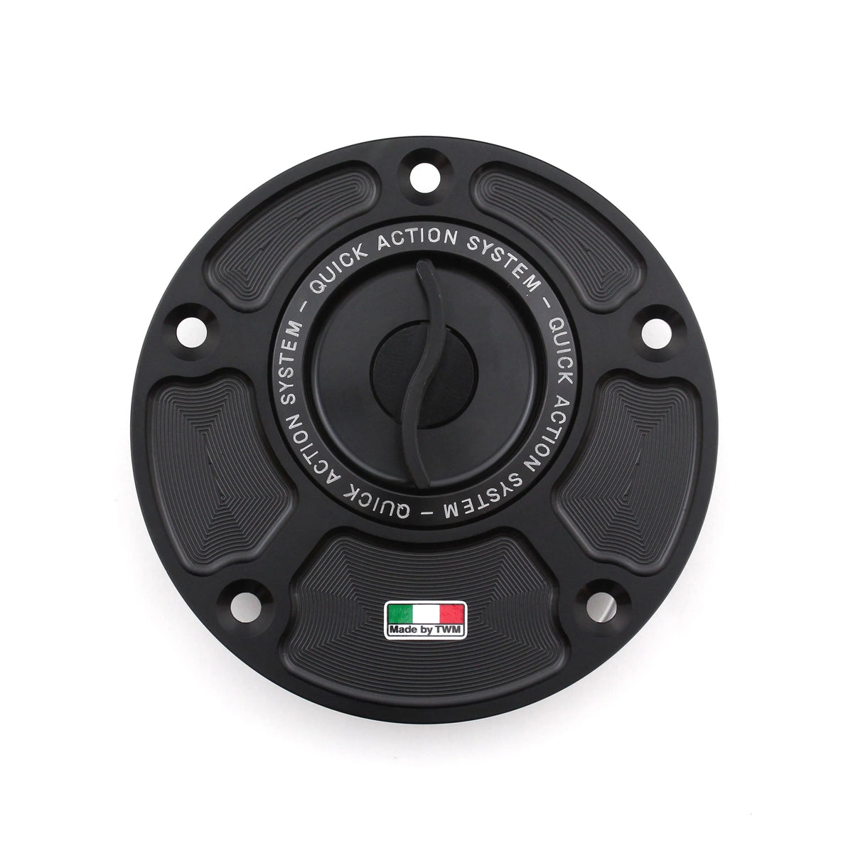 TWM CNC Aluminum Gas Cap / Fuel Cap with Black Center Cap for Ducati Motorcycles