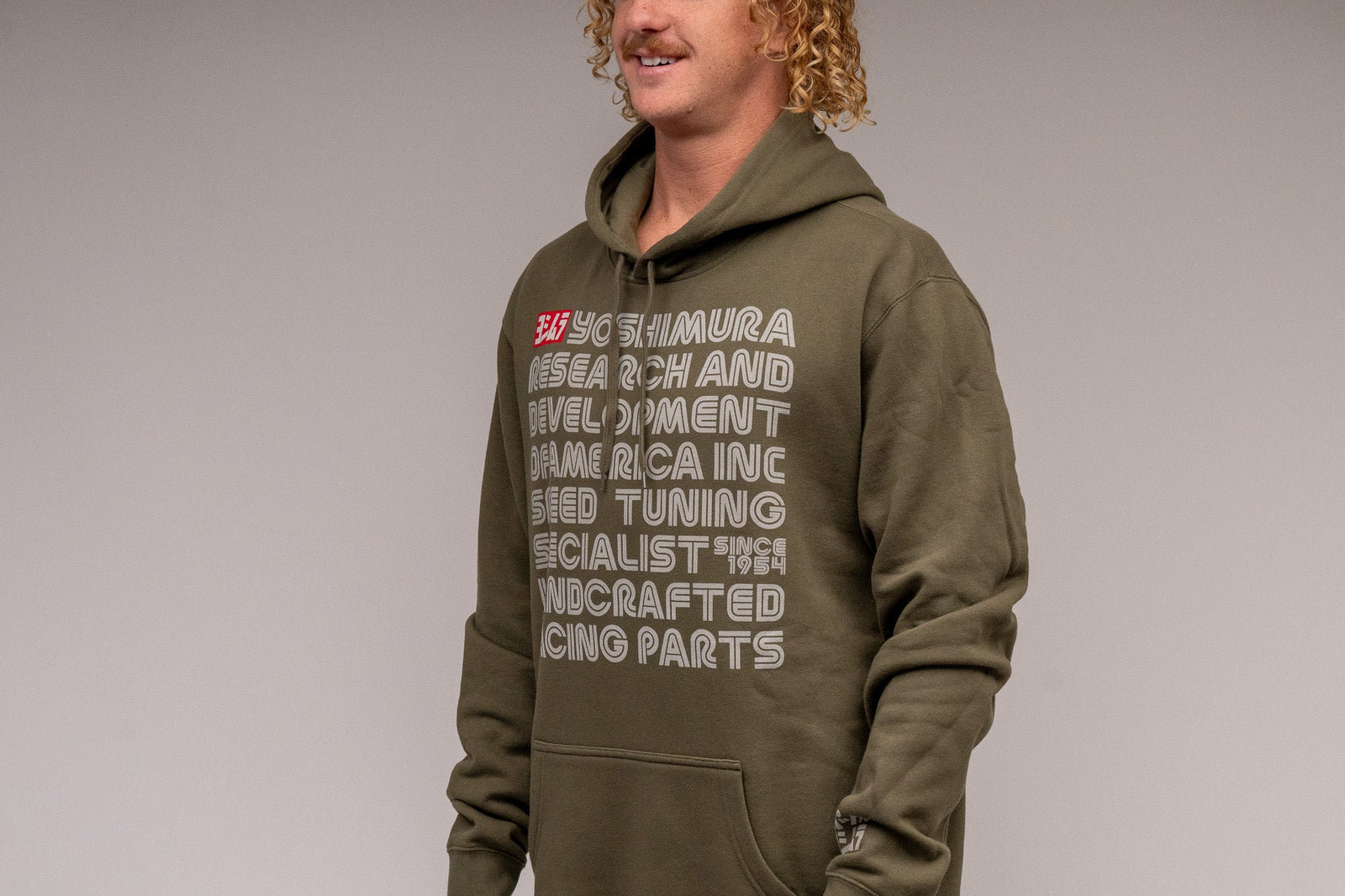 Yoshimura Intro Pull Over Hoodie Army Green