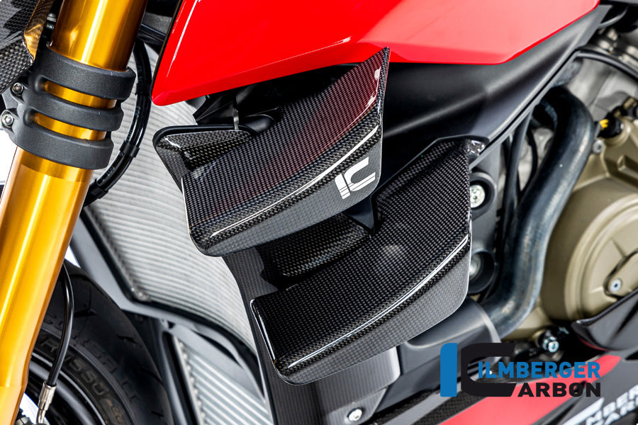 Ilmberger Carbon Fairing Side Winglet Kit Left V4 Ducati Streetfighter - Gloss