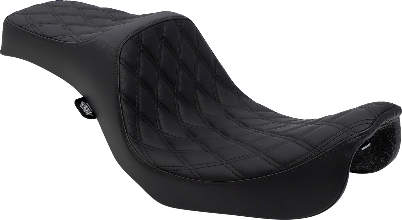Drag Specialties Seats Predator III Seat - Double Diamond - Black Stitching - FXD/FLD '06-'17