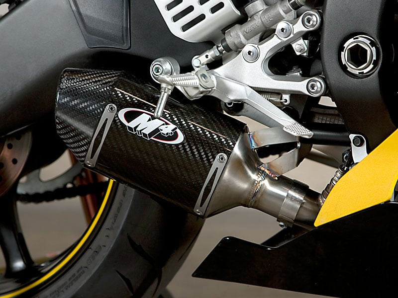 M4 Exhaust 2008 R6 Street Slayer-Carbon Fiber Slip On with Muffler Box Eliminator