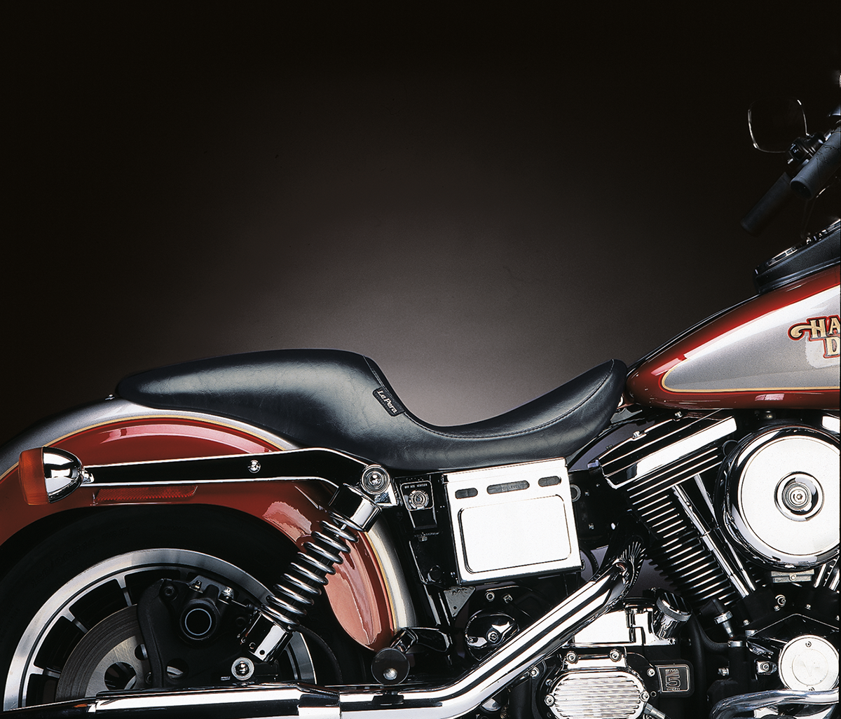 Le Pera Silhouette Up-Front Seat - Full-Length - Smooth - Black - FXD '96-'03
