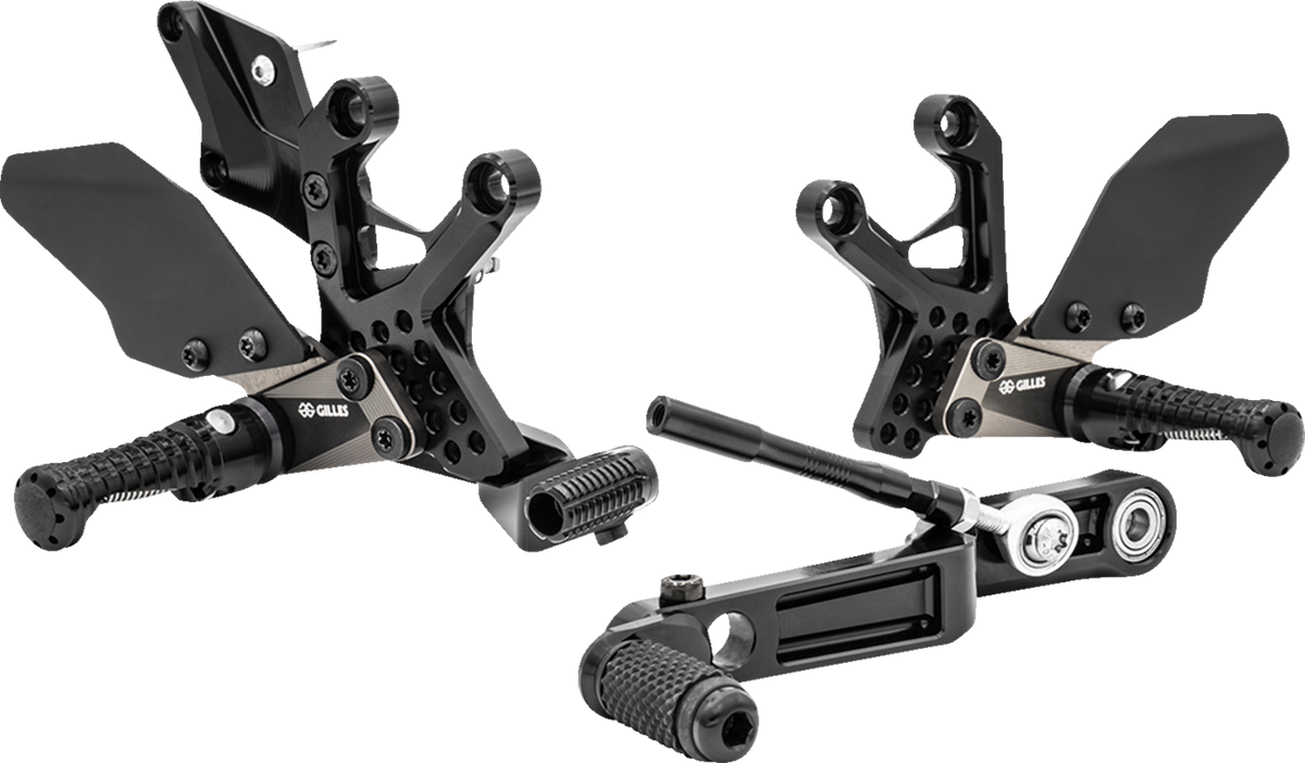 Gilles Tooling Adjustable Rearset - AS31GT3 - Black