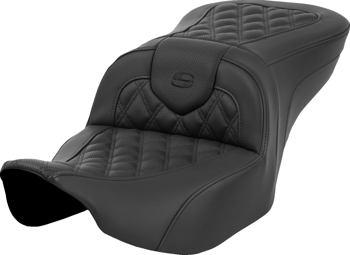 Saddlemen Heated Roadsofa™ Seat - Lattice Stitch - W/O Backrest - FLT/FLH '23-'24