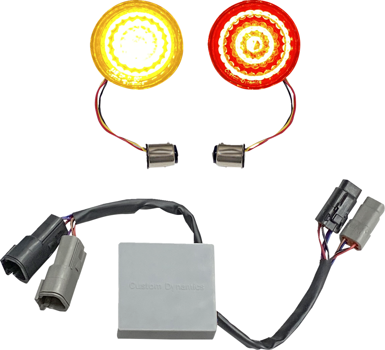 Custom Dynamics Turn Signal Inserts - Amber/Red - Harley-Davidson®