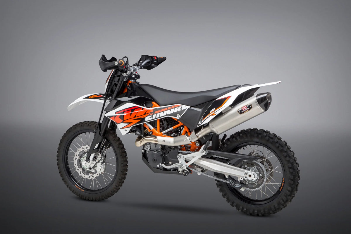Yoshimura HUSQ 701/KTM 690 R Race R-77 Stainless Slip-On Exhaust, W/ Stainless Muffler