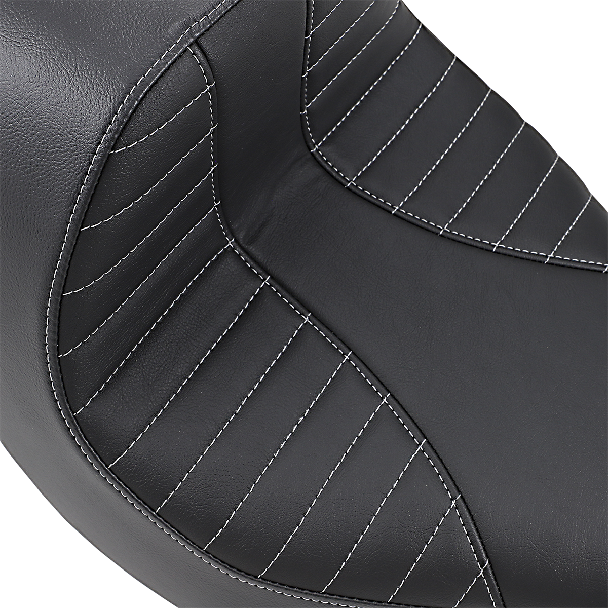 Drag Specialties Seats EZ-Solo Seat - Scorpion Stitch - Silver Thread - Vinyl - FLFB/S '18-'22