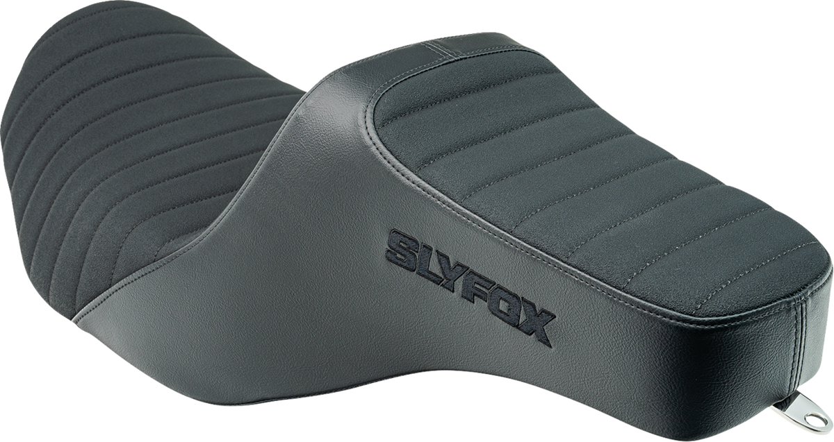 Slyfox High Noon Seat - Vinyl - Classic Stitch - Black Logo - FLH/FLT '23-'24