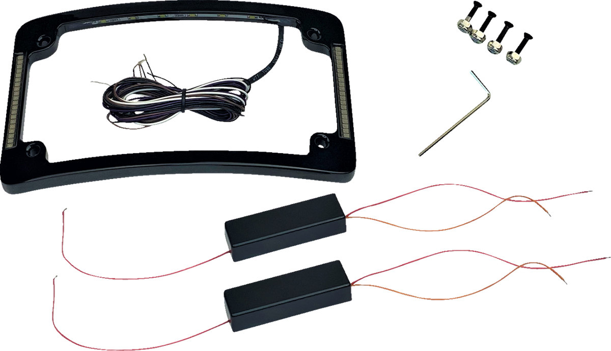 Custom Dynamics Tri-Radius License Plate Frame With Flushmount LEDs
