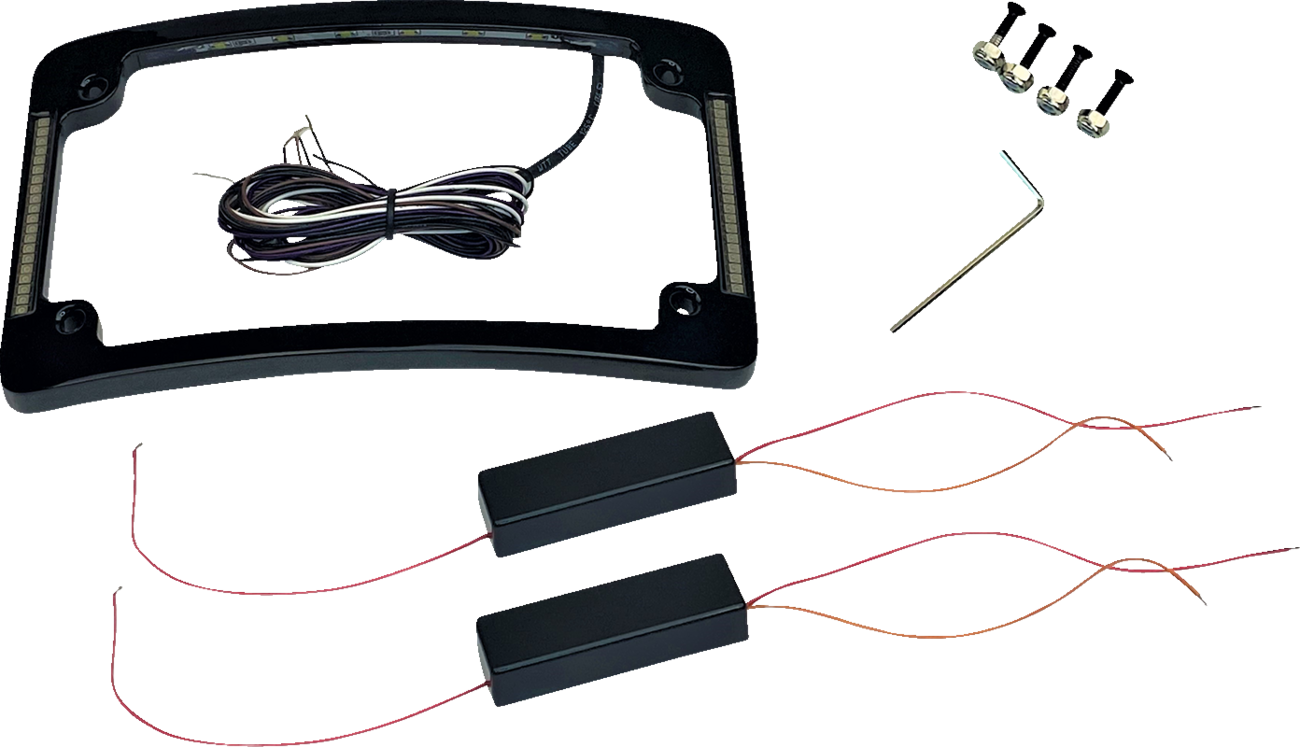 Custom Dynamics Tri-Radius License Plate Frame With Flushmount LEDs