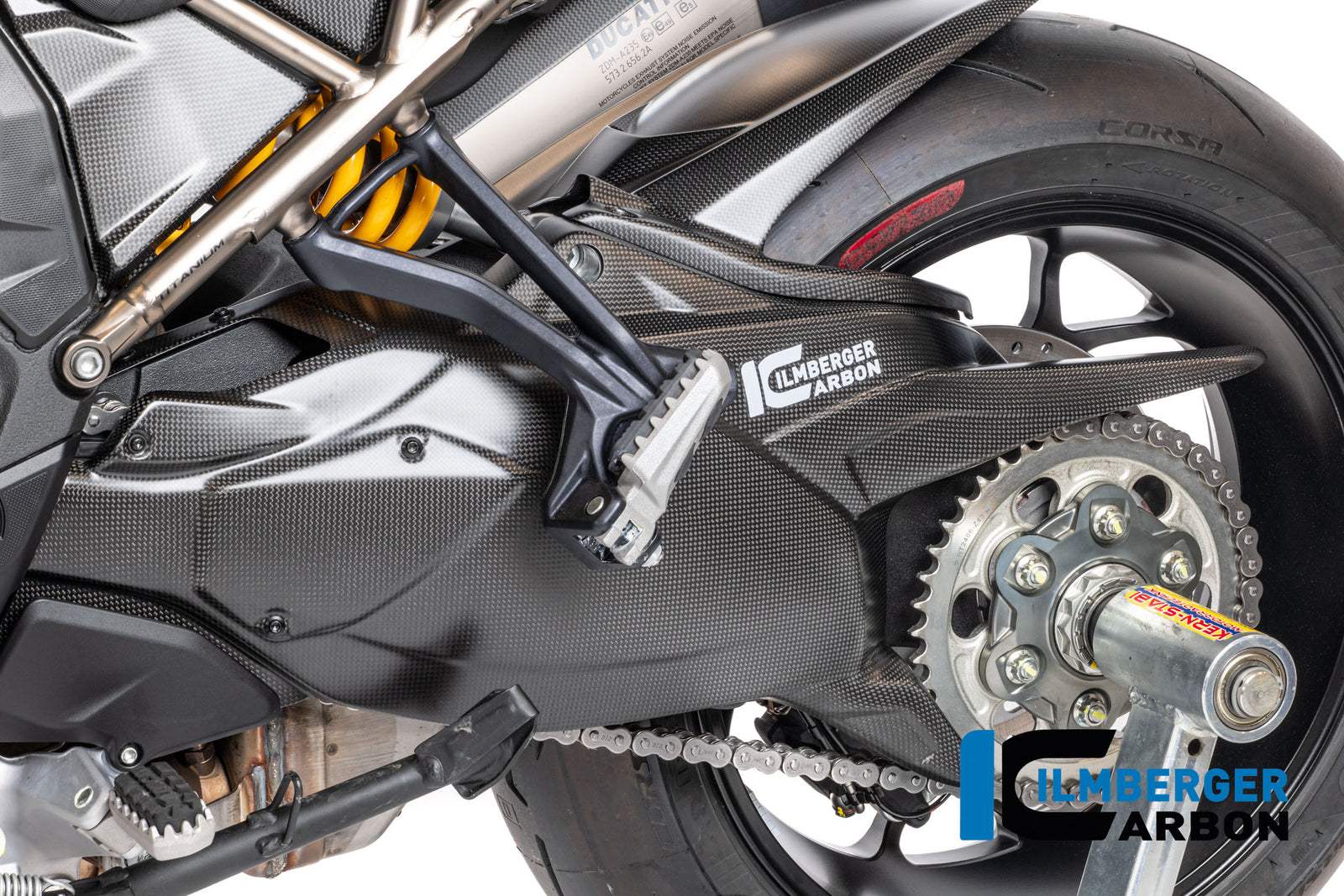 Ilmberger Carbon Swingarm Cover With Chainguard Matt MTS/PP/RS