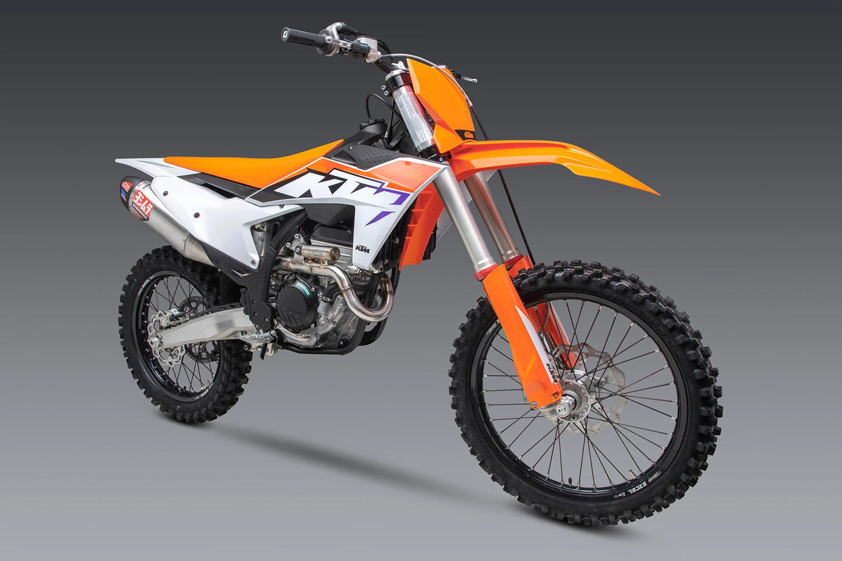 Yoshimura KTM 250/350sx-F / Husqvarna FC250/350 22-26 RS-12 Stainless Full Exhaust, W/ Aluminum Muffler