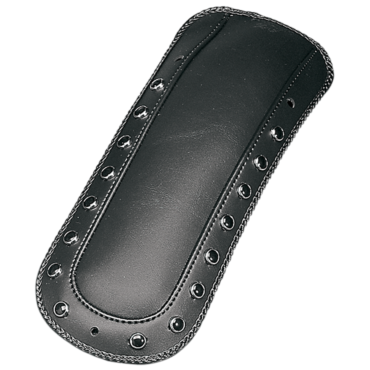 Mustang Fender Bib - Smooth Black Pearl-Centered Studded - Black - HD Touring '97-'21