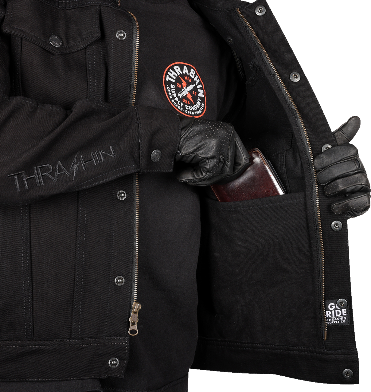 Thrashin Supply CO. Highway V2 Denim Riding Jacket