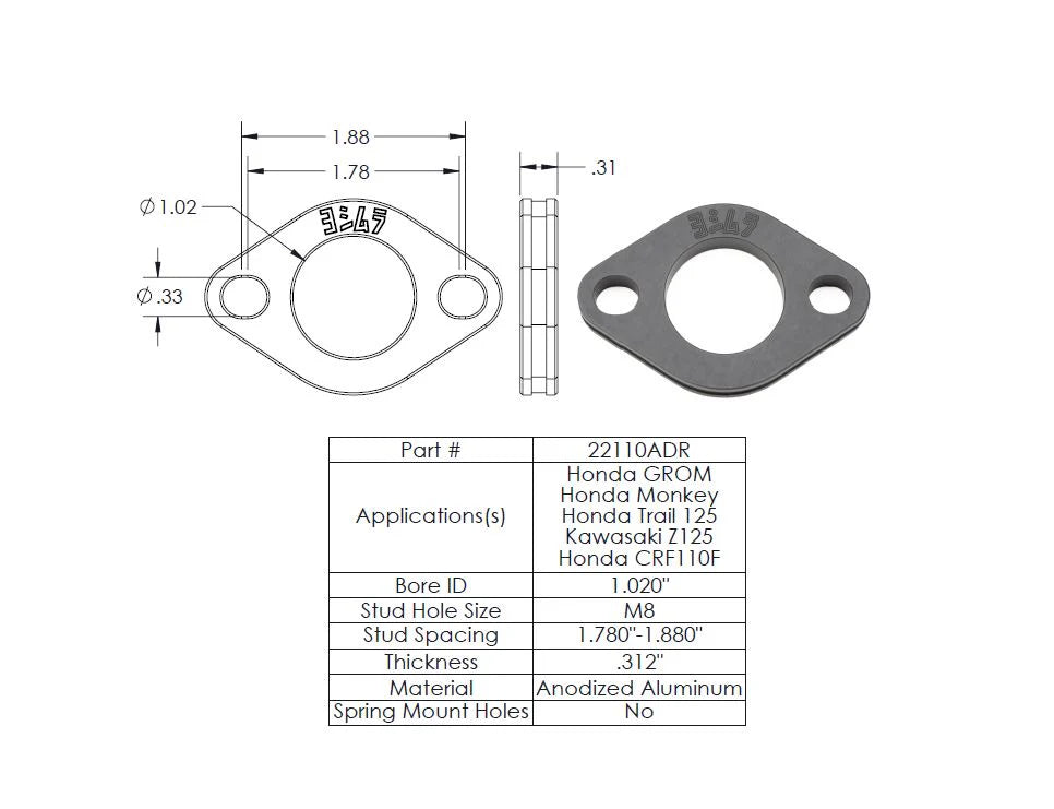 Yoshimura Builder Series Flanges - CRF110F (22110ADR)