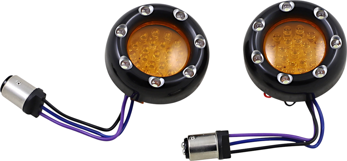 Arlen NESS LED "Fire Ring" Kit For Factory "Deuce Style" Turn Signal Housing