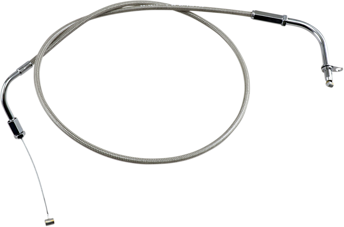 Motion Pro Armor Coat Stainless Steel Throttle/Idle Cable For Cruisers - Pull - 1100 V-Star Custom