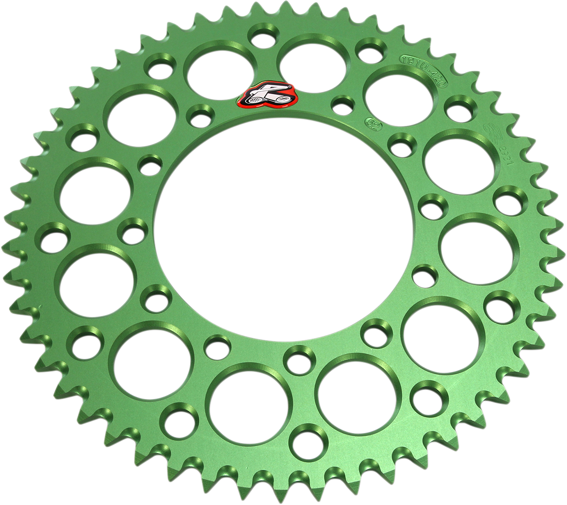 Renthal Rear Sprocket - Aluminum - 52 Tooth - Green - Kawasaki