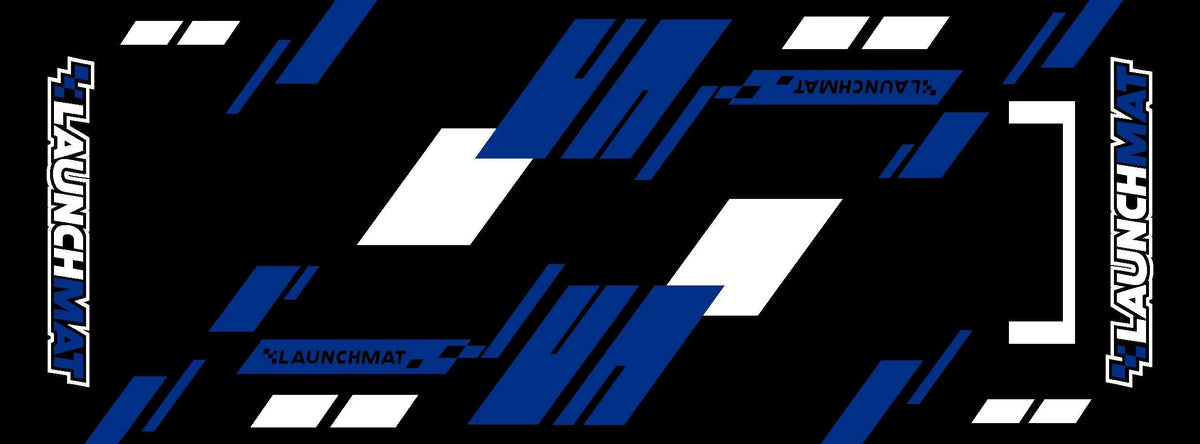 Launchmat Carpeted Motorcycle Mats (Block Design)