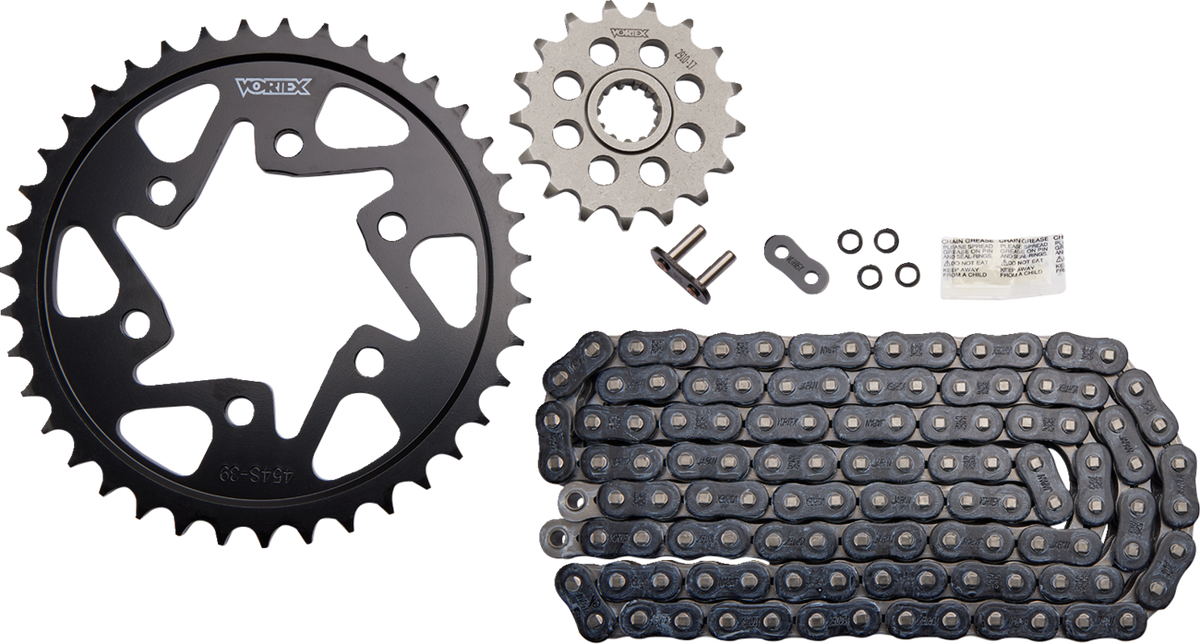 Vortex Chain And Sprocket Kit - WSS - Black - Kawasaki Ninja ZX-10R/RR