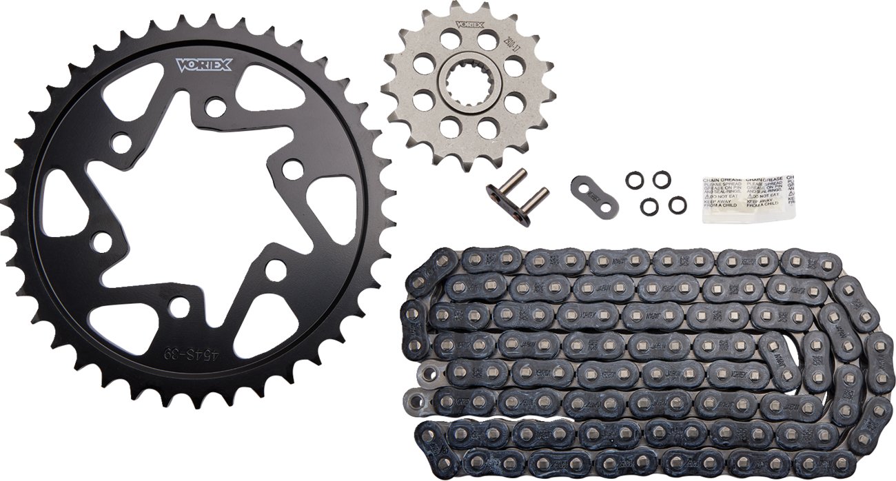 Vortex Chain And Sprocket Kit - WSS - Black - Kawasaki Ninja ZX-10R/RR