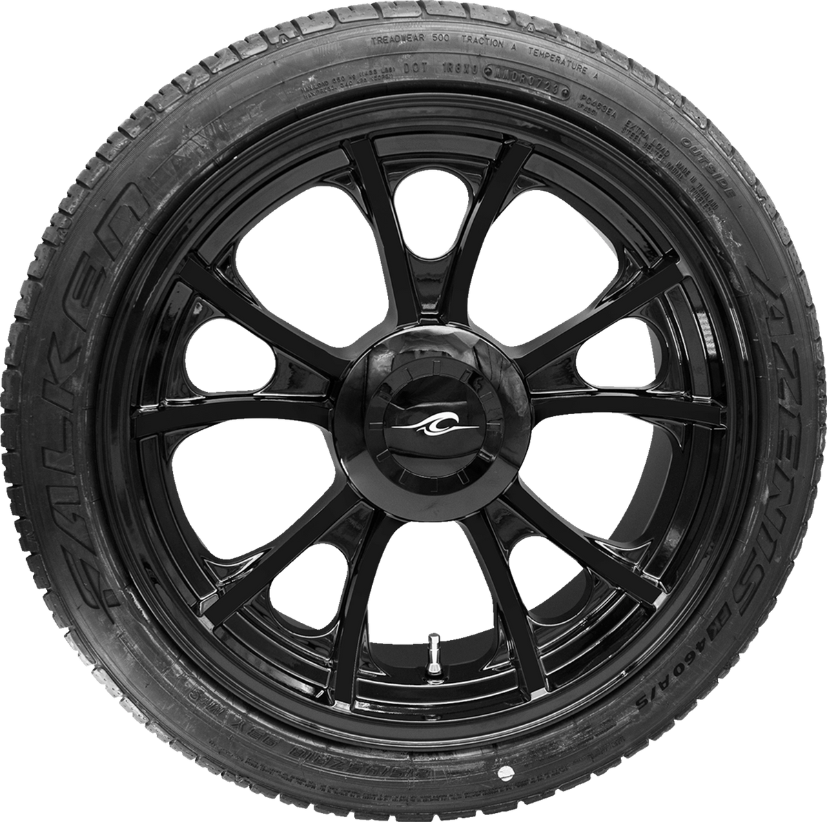 Coastal Moto Largo 3D Rear Wheel - Black (18") | Falken Tire (215/45zr18) - Trike