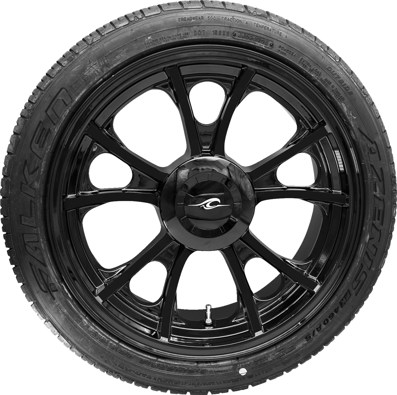 Coastal Moto Largo 3D Rear Wheel - Black (18") | Falken Tire (215/45zr18) - Trike