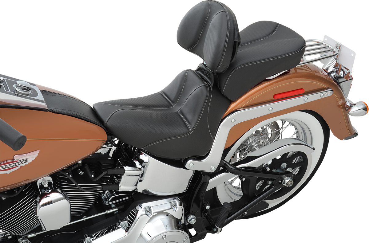 Saddlemen Dominator Solo Seat - W/O Backrest - Black W/ Gray Stitching - FLSTC/N '06-'17