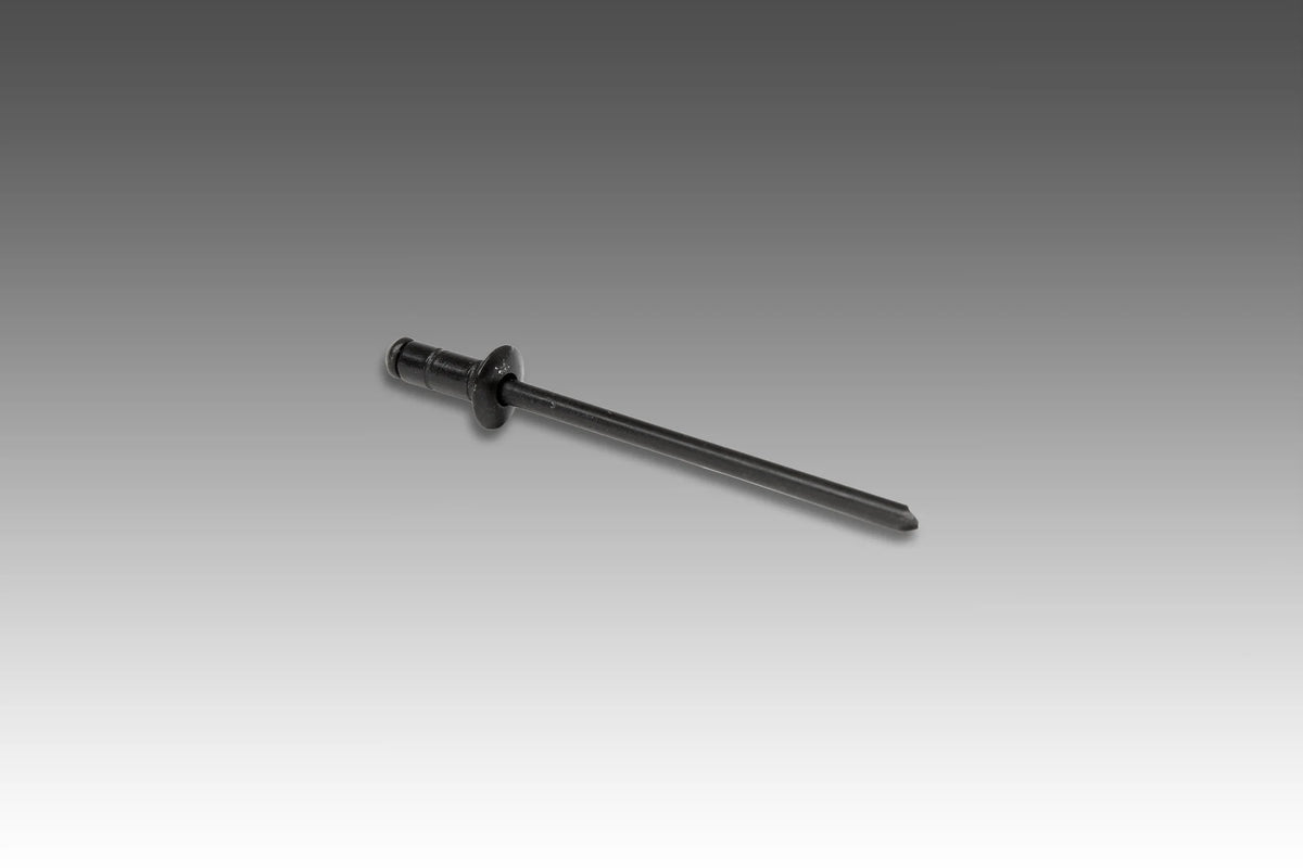 Yoshimura Aluminum Black Rivet For Muffler Name Badge 1/8 In. (Sold Each)
