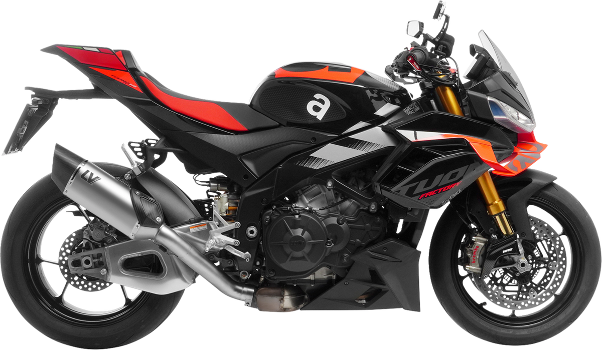 LeoVince LV-14 R Slip-On Muffler - Stainless Steel - RSV4/Tuono V4