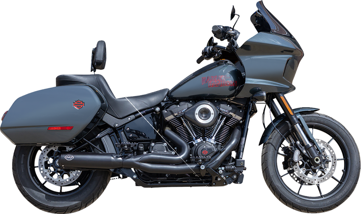 S&S Cycle 2-Into-1 Qualifier Exhaust System - Race Only - Guardian Black