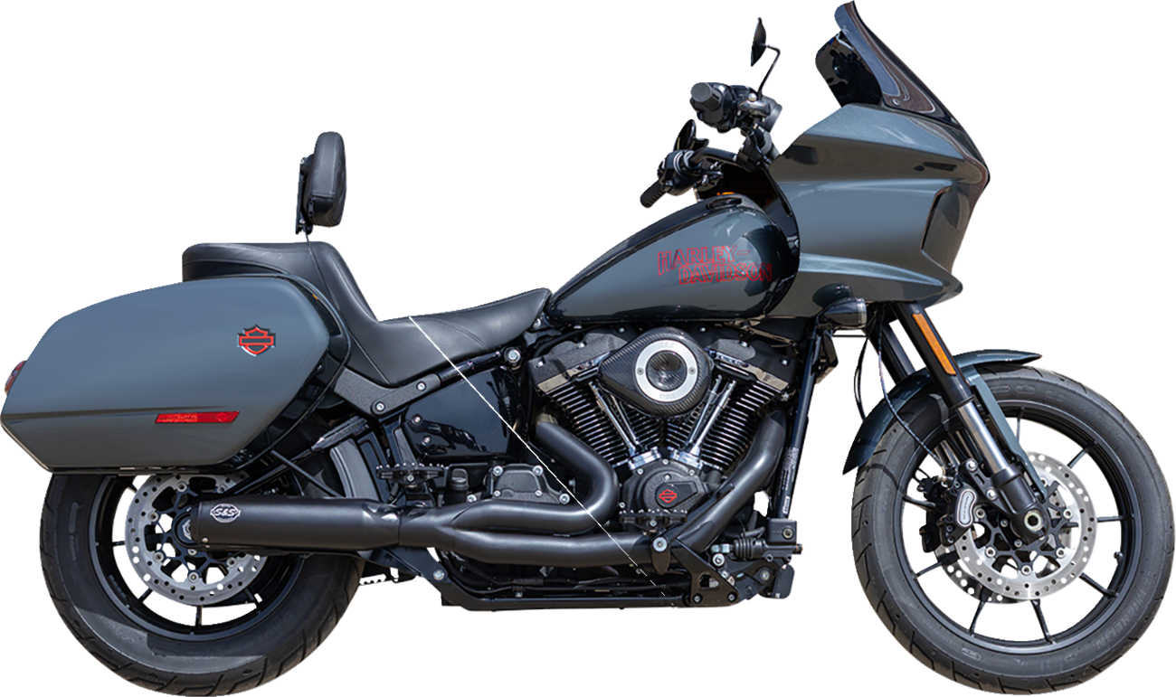 S&S Cycle 2-Into-1 Qualifier Exhaust System - Race Only - Guardian Black