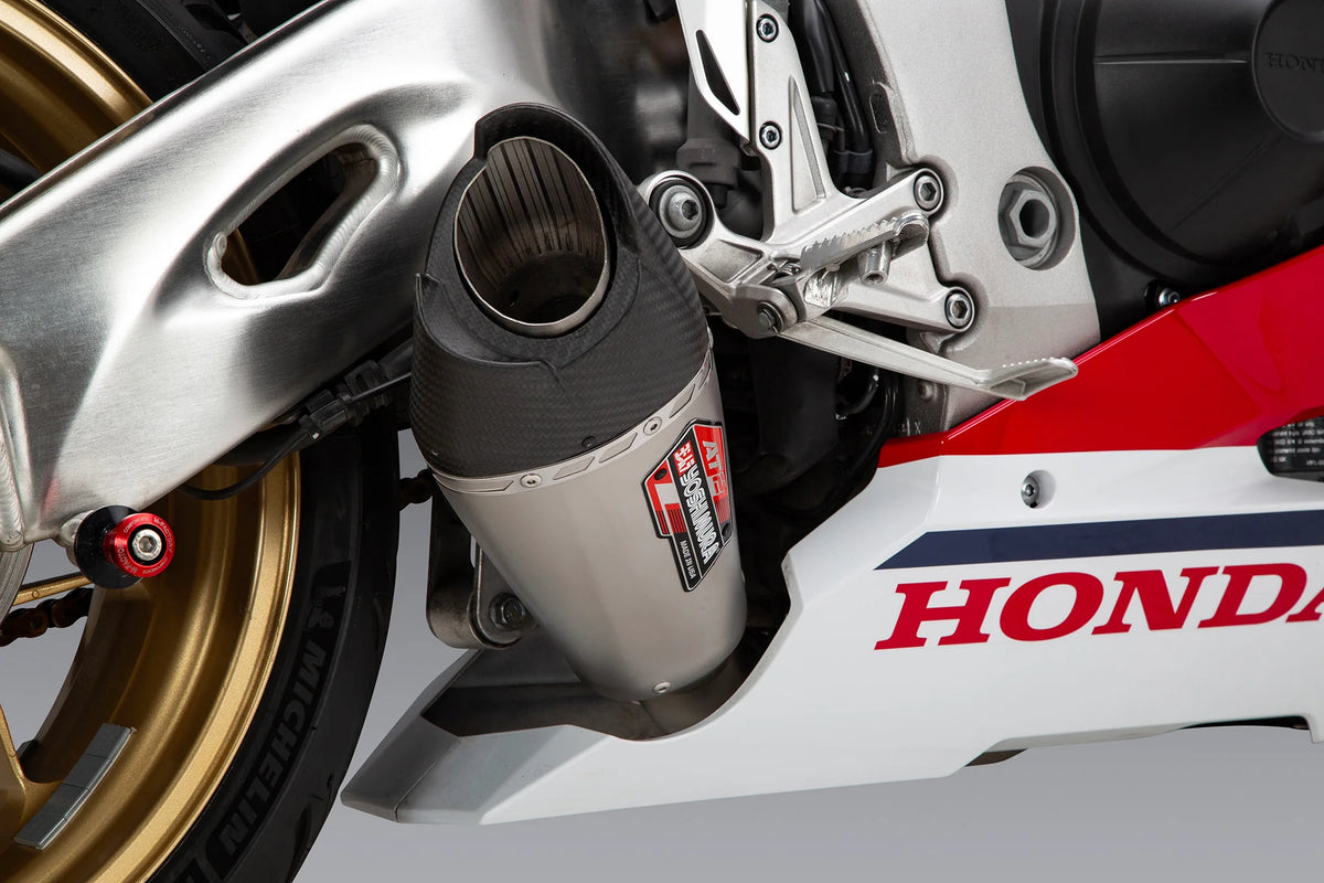 Yoshimura CBR1000RR/SP/SP2 17-26 AT2 Stainless Slip-On Exhaust, W/ Stainless Muffler