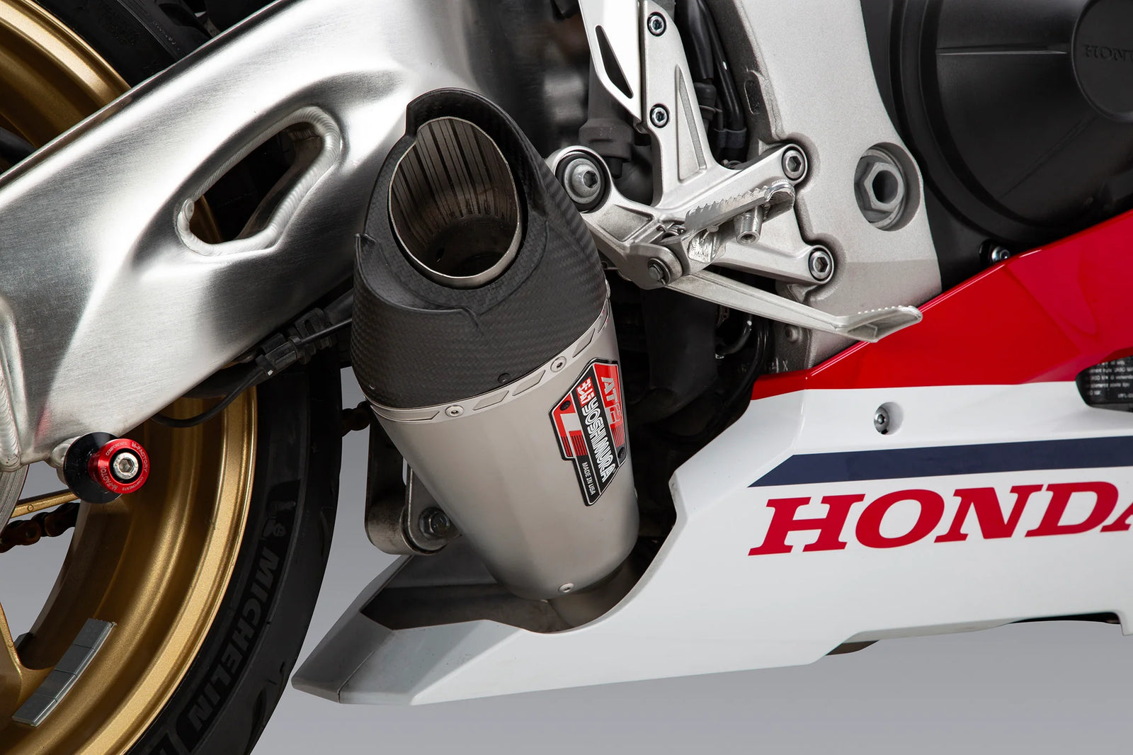 Yoshimura CBR1000RR/SP/SP2 17-26 AT2 Stainless Slip-On Exhaust, W/ Stainless Muffler
