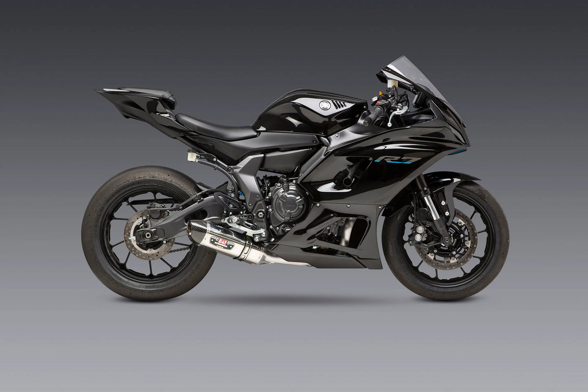 Yoshimura FZ/MT-07 15-26 / XSR700 18-26 / R7 22-26 Race R-77 Stainless Full Exhaust, W/ Stainless Muffler