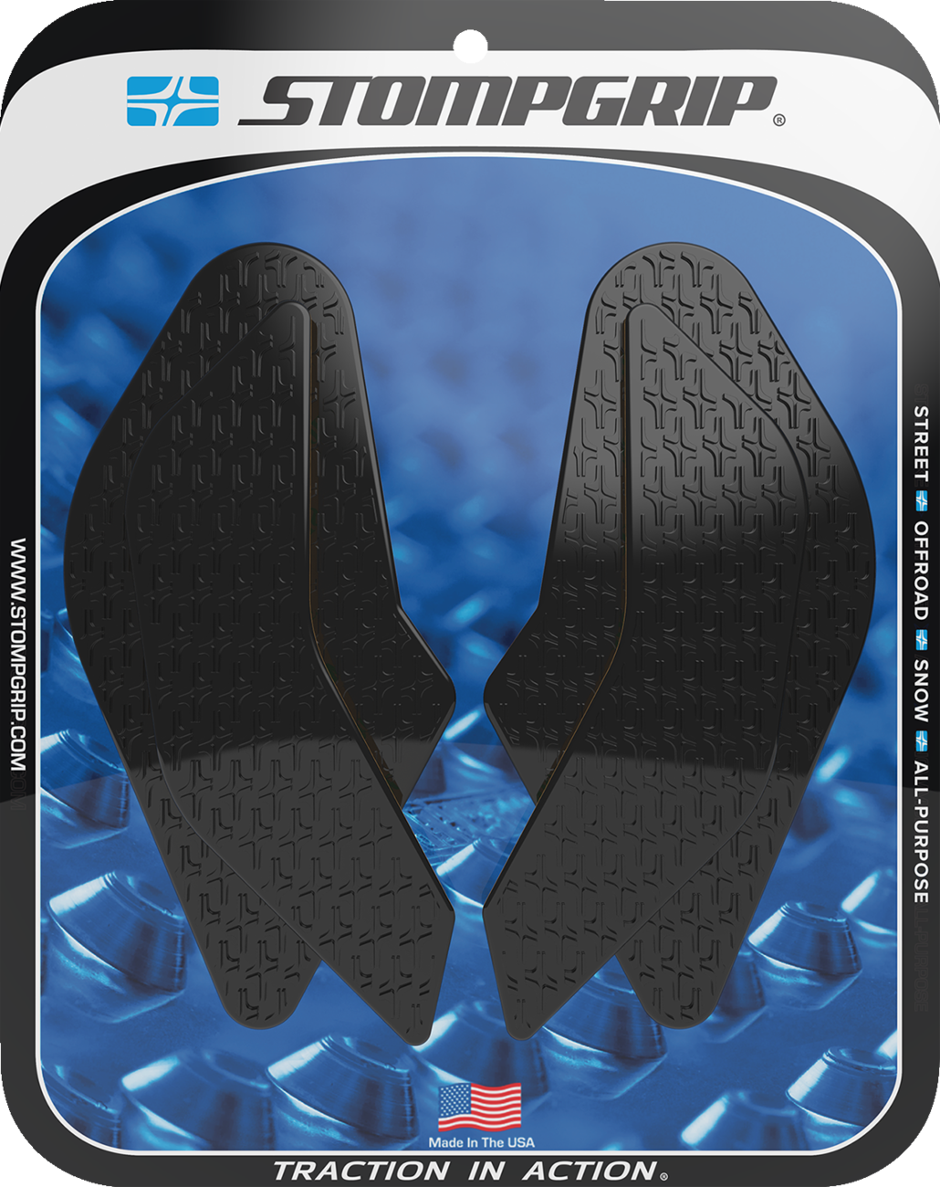 StompGrip Tank Grips - Icon - Black - Suzuki - GS '24-'25