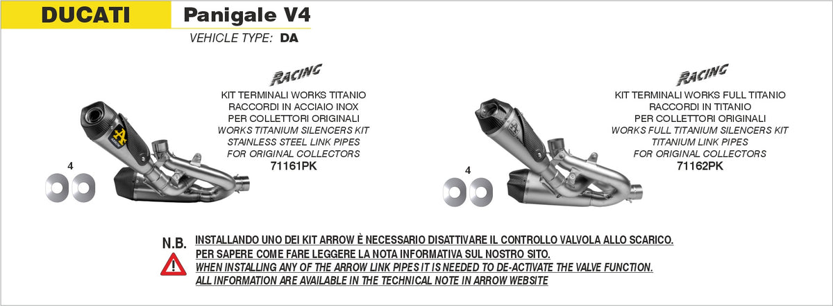 71162PK Titanium Works Slip Ons (Right And Left) With Titanium Link Pipies