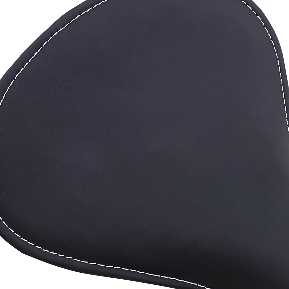 Drag Specialties Seats Spring Solo Seat - Large - Low-Profile - Black W/ White Perimeter Stitch
