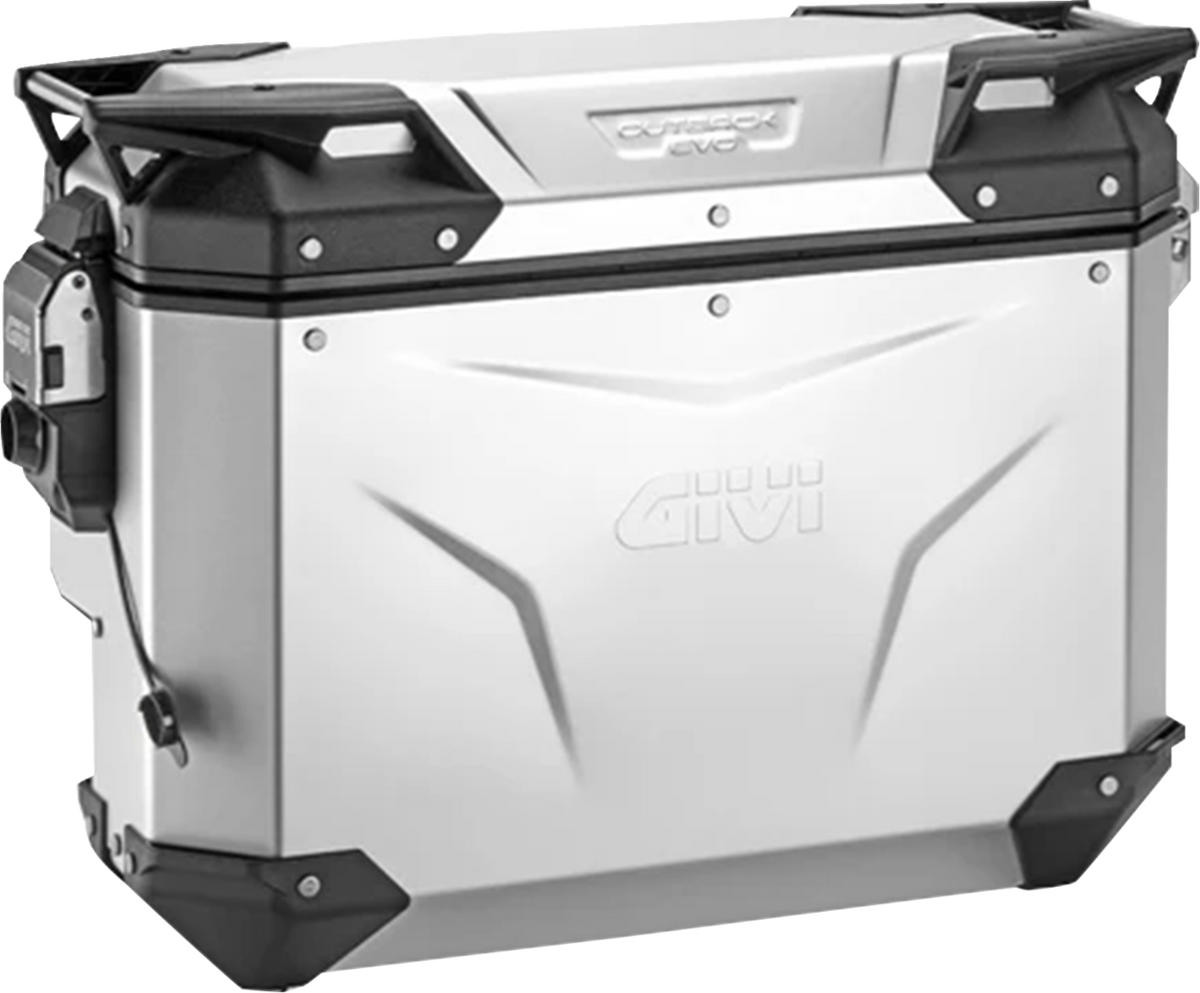 GIVI Outback Evo Side Case - Right - 33 Liter - Silver Anodized