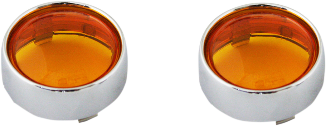 Custom Dynamics Bullet Signal Lenses - Chrome/Amber