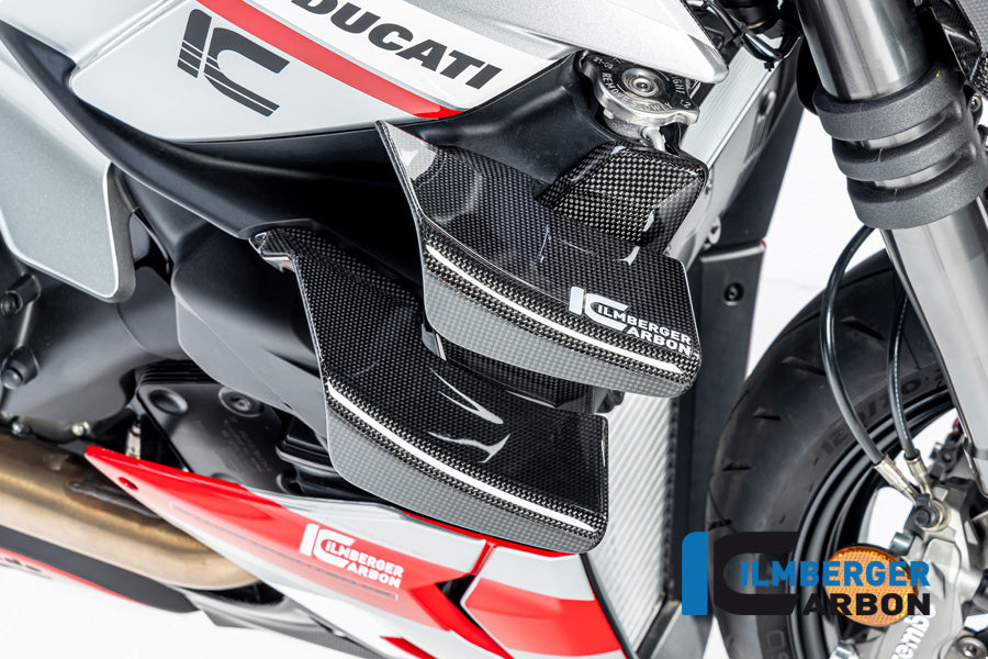 Ilmberger Carbon Radiator Cover Right Ducati Streetfighter V2 - Gloss