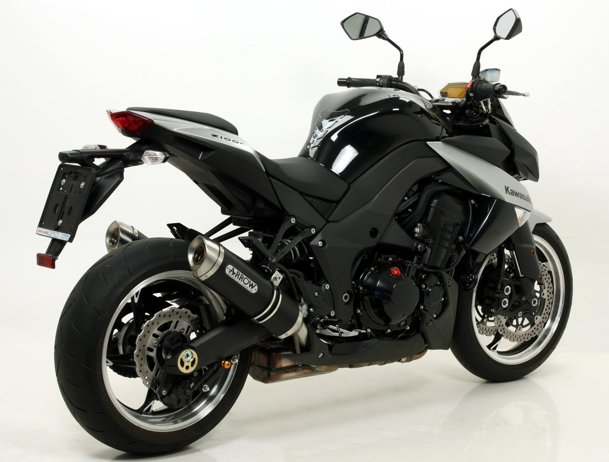 Arrow 71755AON Thunder Approved Aluminium Dark Slip Ons (Right And Left)